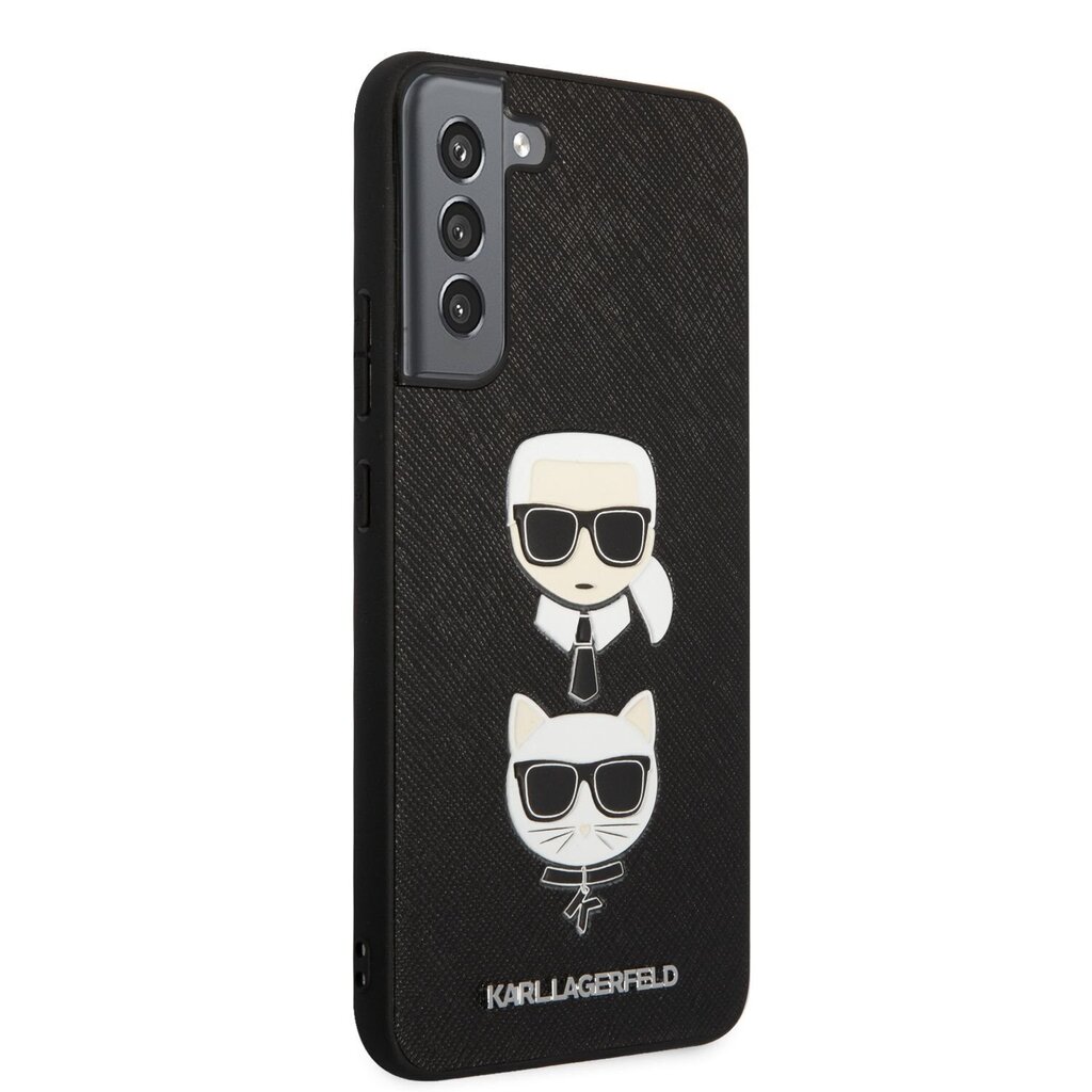 Karl Lagerfeld Saffiano K&C Heads Case for Samsung Galaxy S22+ Black цена и информация | Telefonide kaitsekaaned ja -ümbrised | hansapost.ee