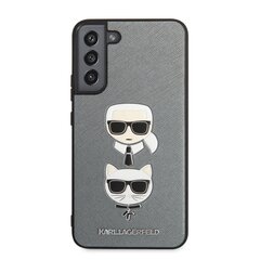 Karl Lagerfeld Saffiano K&C Heads Case for Samsung Galaxy S22+ Silver hind ja info | Telefonide kaitsekaaned ja -ümbrised | hansapost.ee