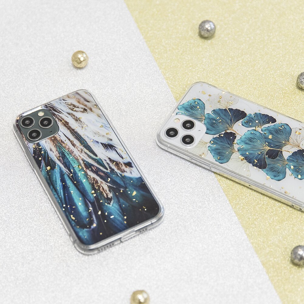 Gold Glam case for Samsung Galaxy A50 / A30 / A50s / A30s feathers hind ja info | Telefonide kaitsekaaned ja -ümbrised | hansapost.ee