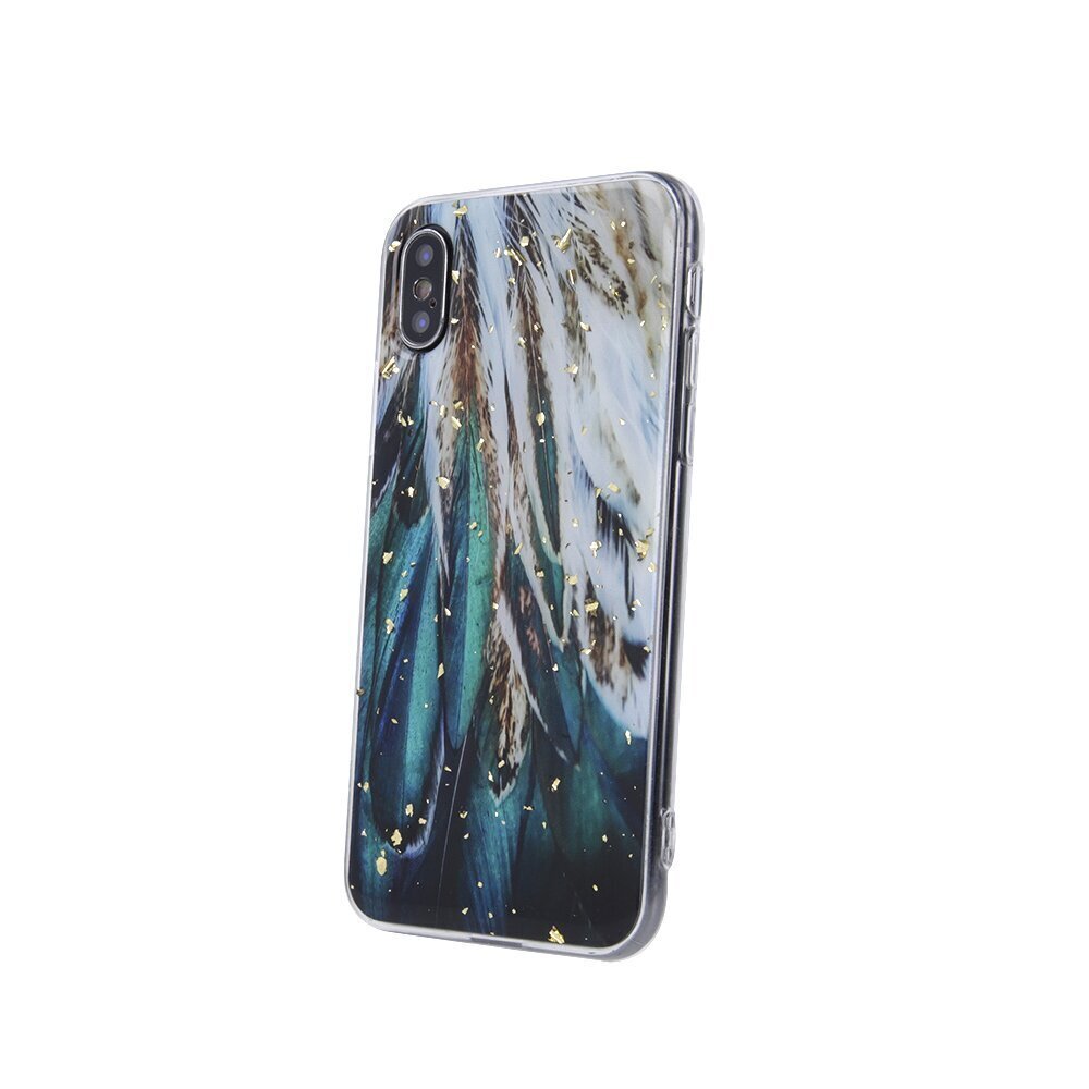 Gold Glam case for Samsung Galaxy A50 / A30 / A50s / A30s feathers цена и информация | Telefonide kaitsekaaned ja -ümbrised | hansapost.ee