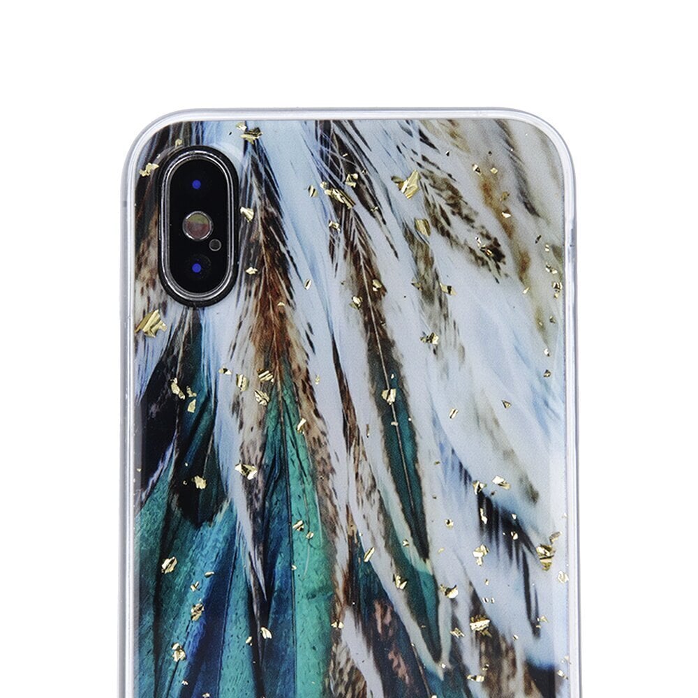 Gold Glam case for Samsung Galaxy A50 / A30 / A50s / A30s feathers цена и информация | Telefonide kaitsekaaned ja -ümbrised | hansapost.ee