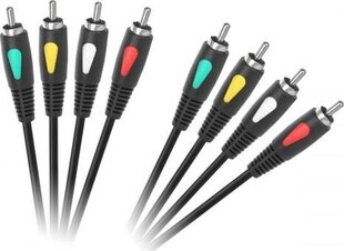 Cabletech KPO4003, RCA, 1 m цена и информация | Кабели и провода | hansapost.ee