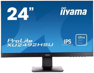 23.8 Full HD IPS monitor Iiyama Ultra slim line ProLite XU2492HSU-B1 цена и информация | Мониторы | hansapost.ee