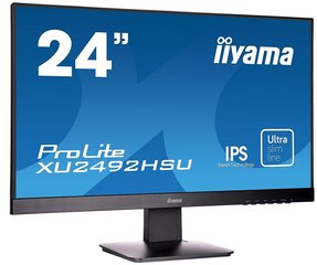 23.8 Full HD IPS monitor Iiyama Ultra slim line ProLite XU2492HSU-B1 цена и информация | Мониторы | hansapost.ee