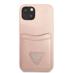 Guess Saffiano Double Card чехол для iPhone 13 Pink цена и информация | Чехлы для телефонов | hansapost.ee