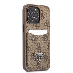 Guess 4G Saffiano Double Card чехол для iPhone 13 Pro Brown цена и информация | Чехлы для телефонов | hansapost.ee