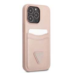 Guess Saffiano Double Card чехол для iPhone 13 Pro Max Pink цена и информация | Чехлы для телефонов | hansapost.ee