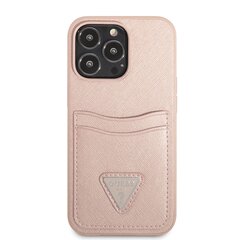 Guess Saffiano Double Card чехол для iPhone 13 Pro Max Pink цена и информация | Чехлы для телефонов | hansapost.ee