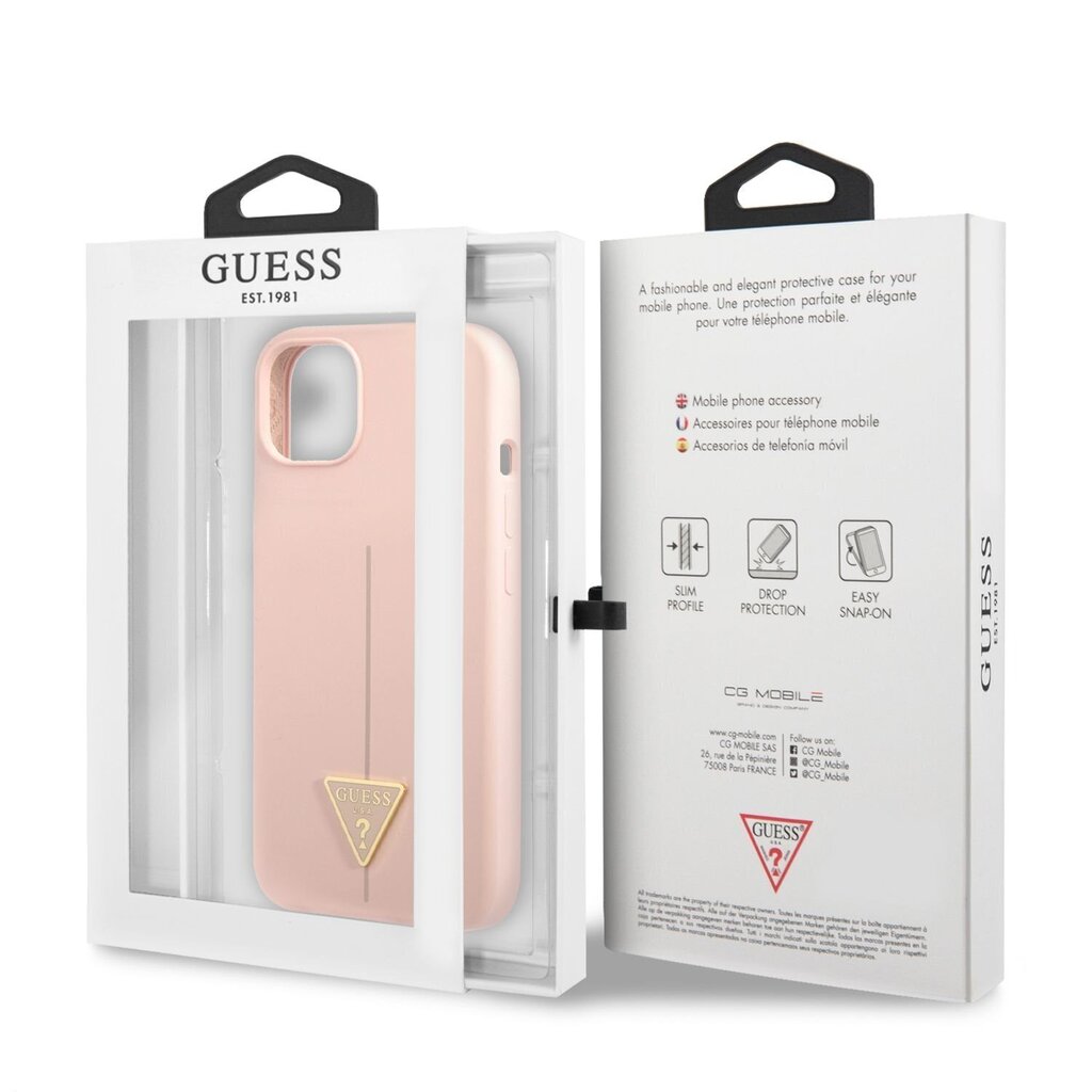 Guess Silicone Line Triangle ümbris iPhone 13 mini jaoks цена и информация | Telefonide kaitsekaaned ja -ümbrised | hansapost.ee