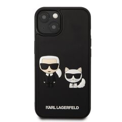 Karl Lagerfeld and Choupette 3D ümbris iPhone 13 mini jaoks, must hind ja info | Telefonide kaitsekaaned ja -ümbrised | hansapost.ee