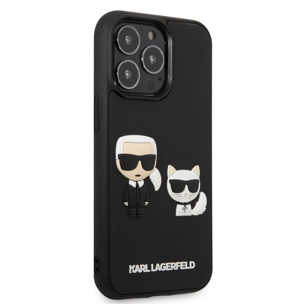Karl Lagerfeld and Choupette 3D ümbris iPhone 13 Pro jaoks, must цена и информация | Telefonide kaitsekaaned ja -ümbrised | hansapost.ee