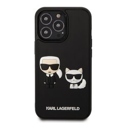 Karl Lagerfeld and Choupette 3D ümbris iPhone 13 Pro jaoks, must hind ja info | Telefonide kaitsekaaned ja -ümbrised | hansapost.ee