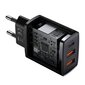 Seina kiirlaadija 30 W 2xUSB + USB-C QC3.0 PD3.0, must цена и информация | Laadijad mobiiltelefonidele | hansapost.ee