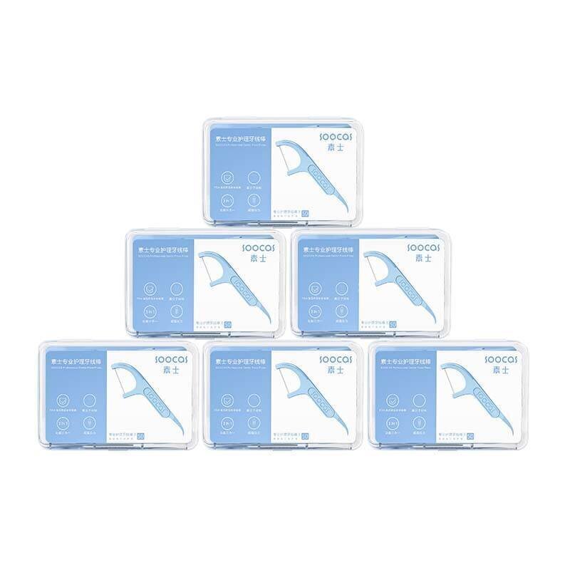 Dental floss stick Soocas D1 300 pcs (6 pack) hind ja info | Hambaharjad, hampapastad ja suuloputusvedelikud | hansapost.ee