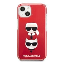 Karl Lagerfeld TPE Karl and Choupette Heads Case for iPhone 13 mini Red price and information | Telefonide kaitsekaaned ja -ümbrised | hansapost.ee