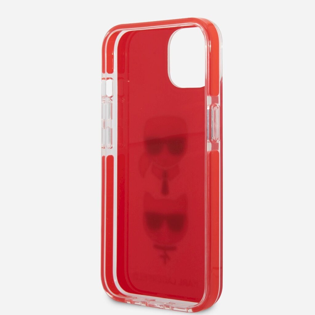Karl Lagerfeld TPE Karl and Choupette Heads Case for iPhone 13 Red цена и информация | Telefonide kaitsekaaned ja -ümbrised | hansapost.ee