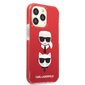 Karl Lagerfeld TPE Karl and Choupette Heads Case for iPhone 13 Pro Max Red цена и информация | Telefonide kaitsekaaned ja -ümbrised | hansapost.ee