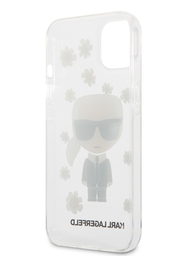 Karl Lagerfeld Ikonik Flower Case for iPhone 13 mini Transparent hind ja info | Telefonide kaitsekaaned ja -ümbrised | hansapost.ee