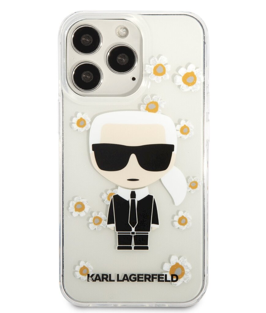 Karl Lagerfeld Ikonik Flower Case for iPhone 13 Pro Transparent hind ja info | Telefonide kaitsekaaned ja -ümbrised | hansapost.ee