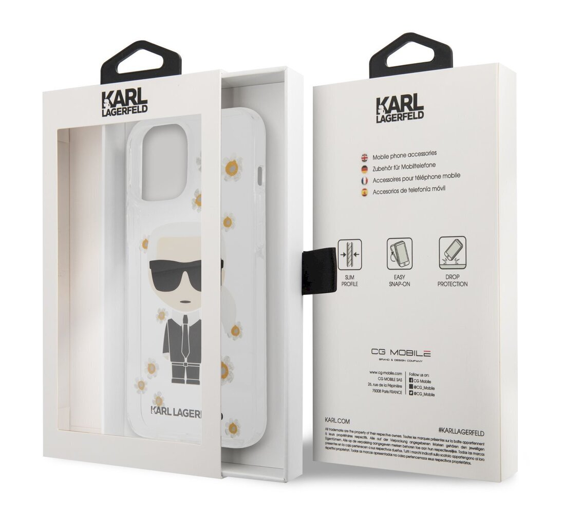 Karl Lagerfeld Ikonik Flower Case for iPhone 13 Pro Max Transparent hind ja info | Telefonide kaitsekaaned ja -ümbrised | hansapost.ee