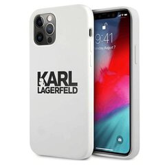 Karl Lagerfeld for iPhone 13 Mini 5,4'' KLHCP13SSLKLWH Silicone Stack Logo white hind ja info | Telefonide kaitsekaaned ja -ümbrised | hansapost.ee