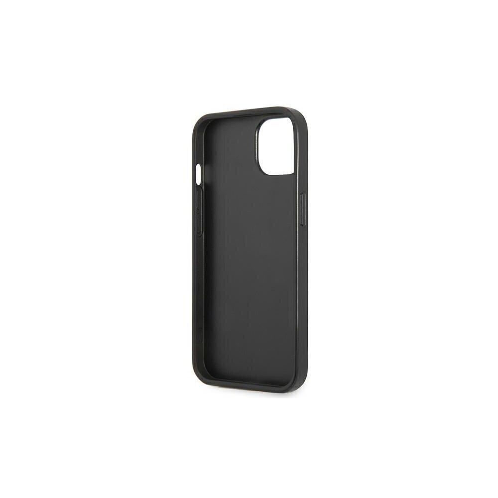 Guess case for iPhone 13 6,1" GUHCP13MPSATLK black hard case Saffiano Triangle Logo hind ja info | Telefonide kaitsekaaned ja -ümbrised | hansapost.ee
