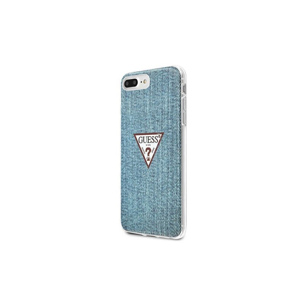 Guess case for iPhone 7 Plus / 8 Plus GUHCI8LPCUJULLB light blue hard case Jeans Collection hind ja info | Telefonide kaitsekaaned ja -ümbrised | hansapost.ee