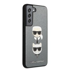 Karl Lagerfeld Saffiano K&C Heads Case for Samsung Galaxy S22 Silver hind ja info | Telefonide kaitsekaaned ja -ümbrised | hansapost.ee