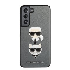 Karl Lagerfeld Saffiano K&C Heads Case for Samsung Galaxy S22 Silver hind ja info | Telefonide kaitsekaaned ja -ümbrised | hansapost.ee