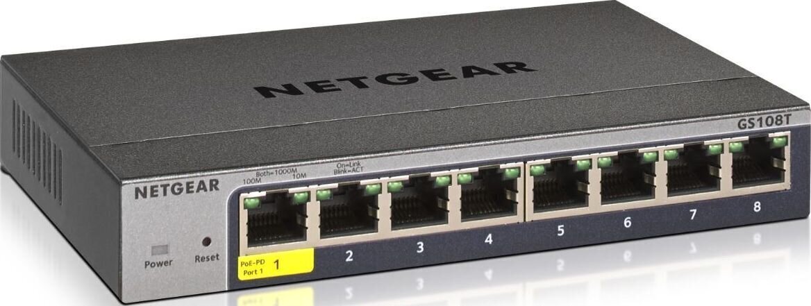 Kommutaator Netgear GS108T-300PES цена и информация | Võrgulülitid | hansapost.ee