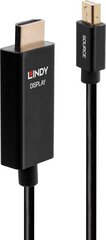 Lindy DisplayPort Mini - HDMI 3m hind ja info | Juhtmed ja kaablid | hansapost.ee