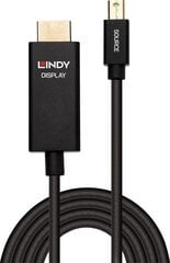 Lindy DisplayPort Mini - HDMI 3m hind ja info | Juhtmed ja kaablid | hansapost.ee