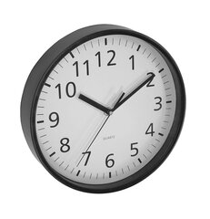 Часы настенные 25.5 см, черные цена и информация | Часы | hansapost.ee