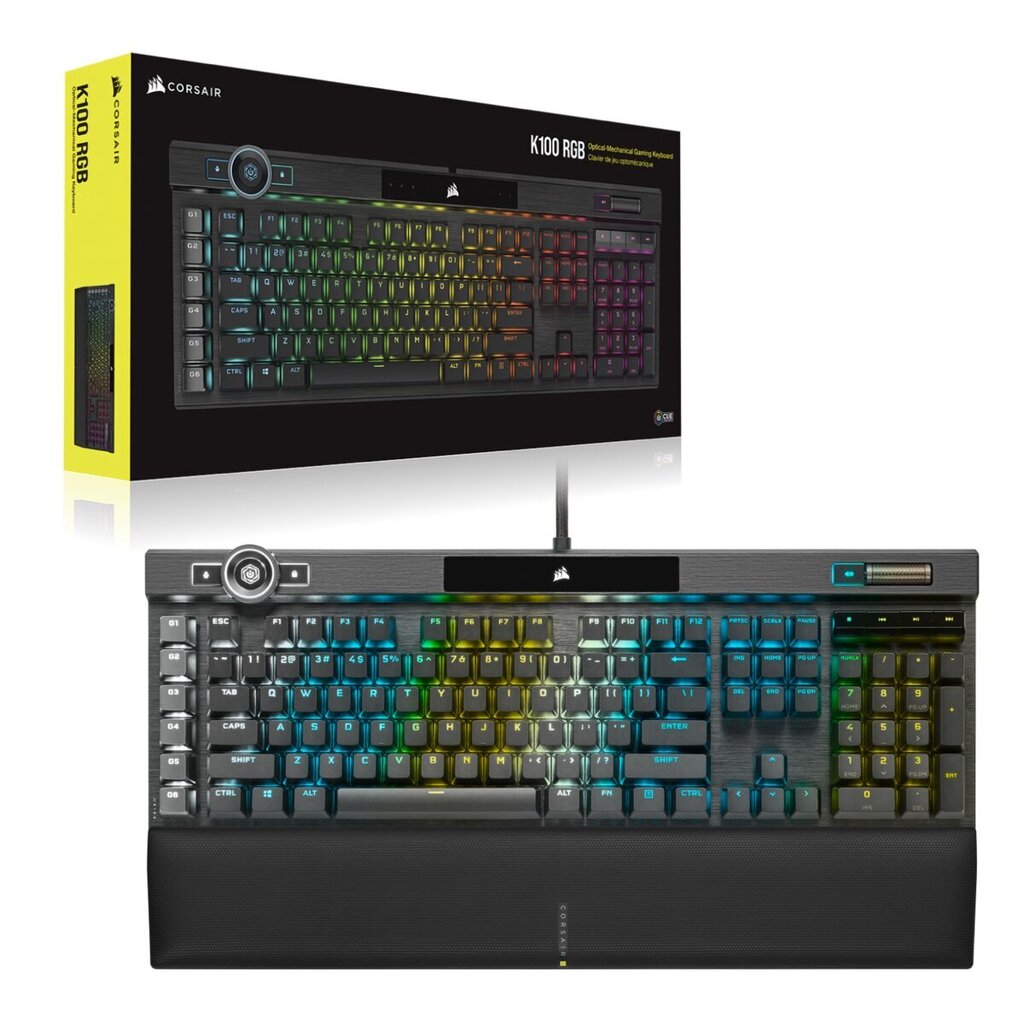 Klaviatuur Corsair K100 RGB OPX (SWE) CH-912A01A-ND hind ja info | Klaviatuurid | hansapost.ee
