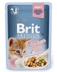 Brit Premium Chicken Fillets in Gravy märgtoit kassipoegadele 85g hind ja info | Kassikonservid | hansapost.ee