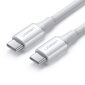 Ugreen cable USB Type C - USB Type C PD 100W 5A 2m white (US300) hind ja info | Mobiiltelefonide kaablid | hansapost.ee