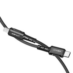 Кабель Acefast MFI USB Type C - Lightning 1.2м, 30Вт, 3А черный (C1-01 черный) цена и информация | Acefast Мобильные телефоны, Фото и Видео | hansapost.ee