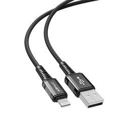 Acefast cable MFI USB - Lightning 1.2m, 2.4A black (C1-02 black) цена и информация | Кабели для телефонов | hansapost.ee