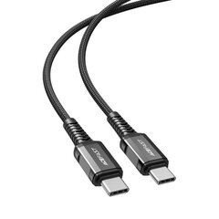 Кабель Acefast USB Type C - USB Type C 1.2м, 60Вт (20В/3А) черный (C1-03 черный) цена и информация | Acefast Мобильные телефоны, Фото и Видео | hansapost.ee