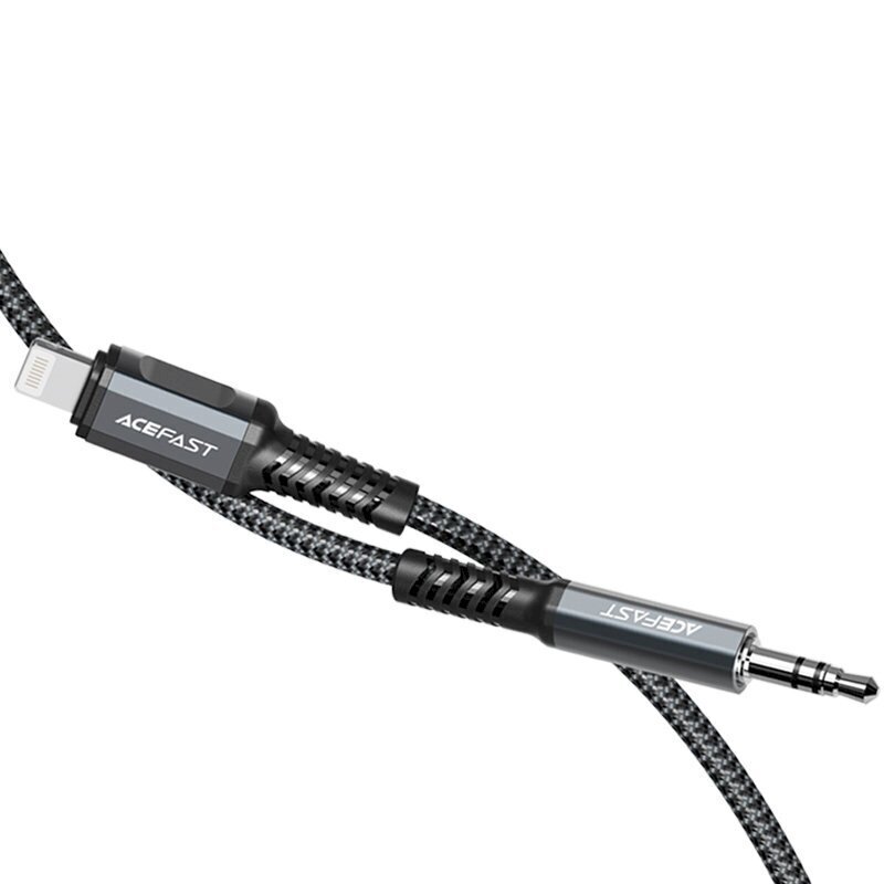 Acefast audio cable MFI Lightning - 3.5mm mini jack (male) 1.2m, AUX gray (C1-06 deep space gray) hind ja info | Mobiiltelefonide kaablid | hansapost.ee