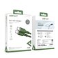 Acefast cable USB Type C - USB Type C 1.2m, 60W (20V / 3A) green (C2-03 oliver green) hind ja info | Mobiiltelefonide kaablid | hansapost.ee