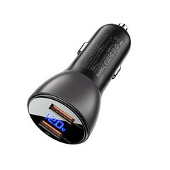 Acefast car charger 45W 2x USB, QC3.0, AFC, FCP, SCP black (B7 black) hind ja info | Laadijad mobiiltelefonidele | hansapost.ee