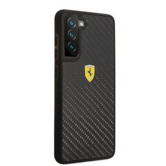 Ferrari Real Carbon Hard Case for Samsung Galaxy S21 FE 5G Black hind ja info | Telefonide kaitsekaaned ja -ümbrised | hansapost.ee