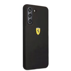 Ferrari Liquid Silicone Metal Logo Case for Samsung Galaxy S21 FE 5G Black цена и информация | Чехлы для телефонов | hansapost.ee