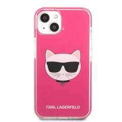 Karl Lagerfeld TPE Choupette Head Case for iPhone 13 Fuchsia hind ja info | Telefonide kaitsekaaned ja -ümbrised | hansapost.ee