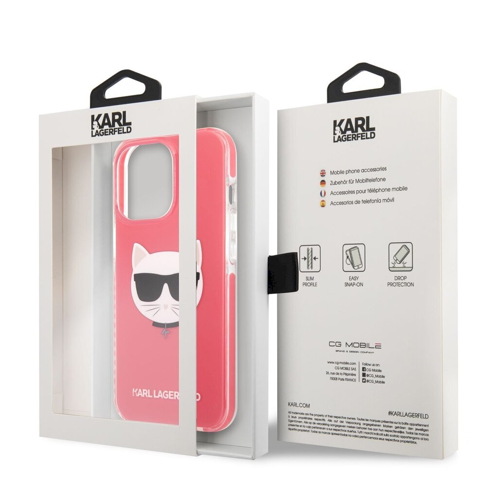 Karl Lagerfeld TPE Choupette Head Case for iPhone 13 Pro Max Fuchsia hind ja info | Telefonide kaitsekaaned ja -ümbrised | hansapost.ee