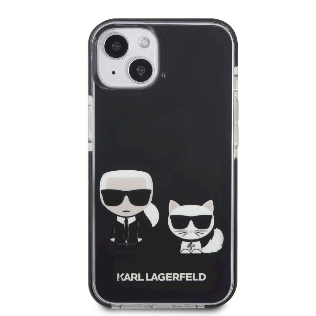 Karl Lagerfeld TPE Karl and Choupette Case for iPhone 13 mini Black цена и информация | Telefonide kaitsekaaned ja -ümbrised | hansapost.ee