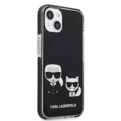 Karl Lagerfeld TPE Karl and Choupette Case for iPhone 13 mini Black hind ja info | Telefonide kaitsekaaned ja -ümbrised | hansapost.ee