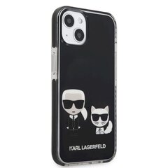 Karl Lagerfeld TPE Karl and Choupette Case for iPhone 13 Black hind ja info | Telefonide kaitsekaaned ja -ümbrised | hansapost.ee