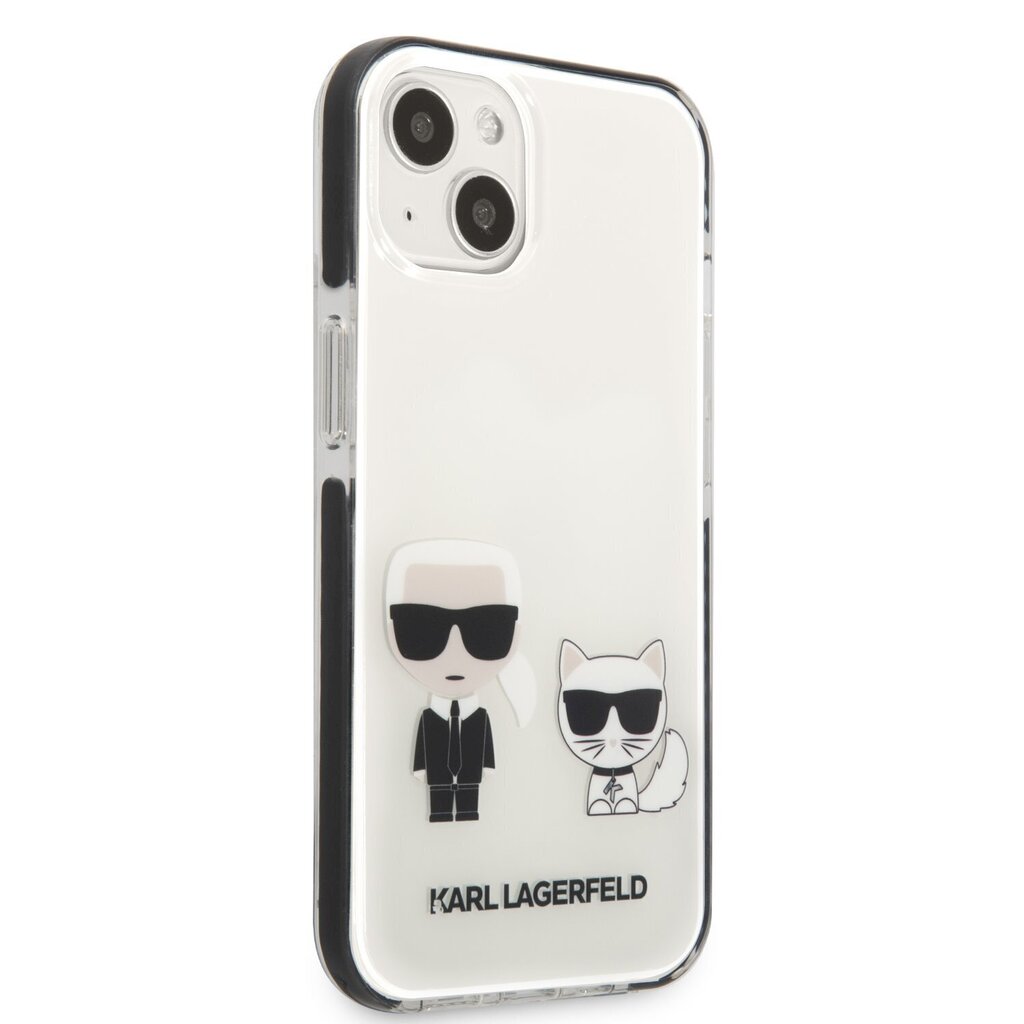 Karl Lagerfeld TPE Karl and Choupette Case for iPhone 13 mini White hind ja info | Telefonide kaitsekaaned ja -ümbrised | hansapost.ee